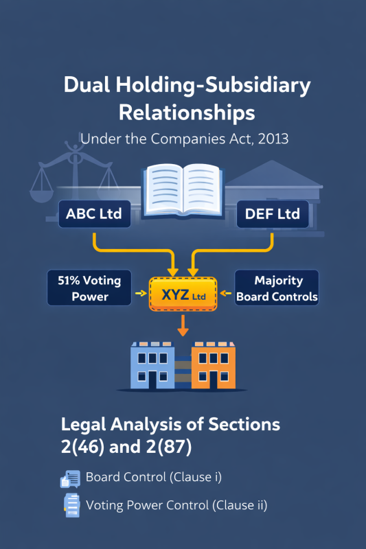 Can a Company Have Two Holding Companies Under the Companies Act, 2013?