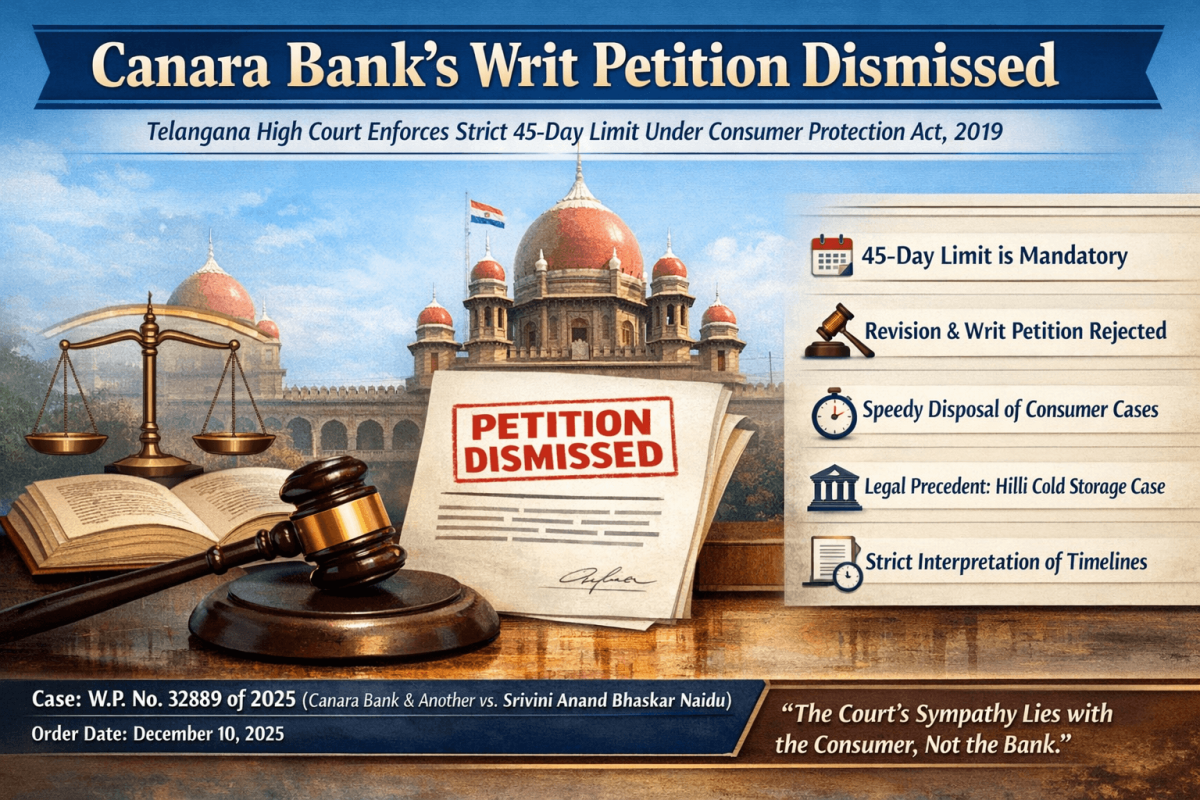 Telangana High Court Reaffirms Strict 45-Day Limit for Filing Written Version in Consumer Cases